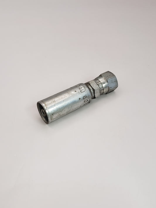 1/4" Hose ID x 1/2"-20 Swivel FEM SAE 37 Deg JIC Flare Hydraulic Fitting - 04U-605