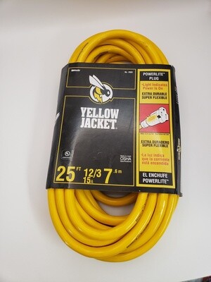 25 ft 12/3 yellow Jacket extension cord - lighted end - 2883